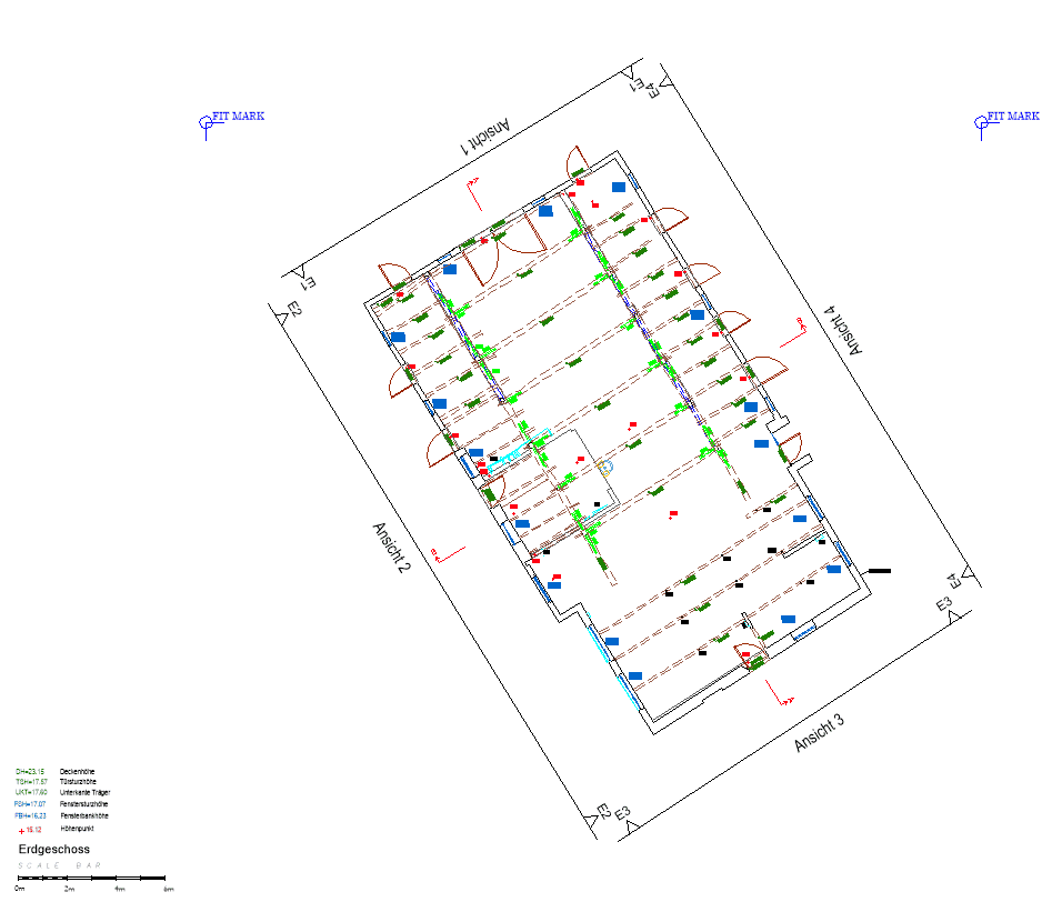Grundriss aus 3D-Laserscanning als Bestandsplan