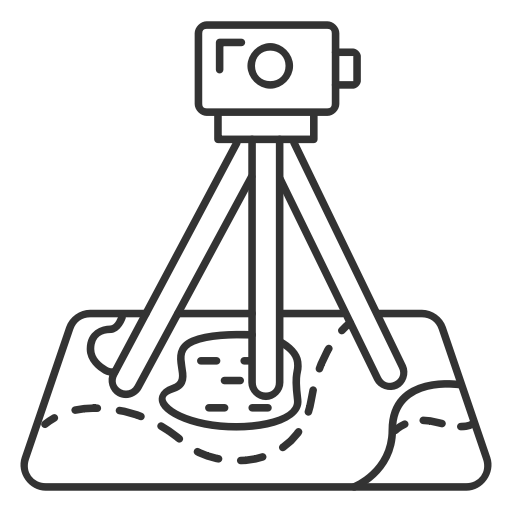 Symbol Tachymeter bei der terrestrischen Geländeaufnahme